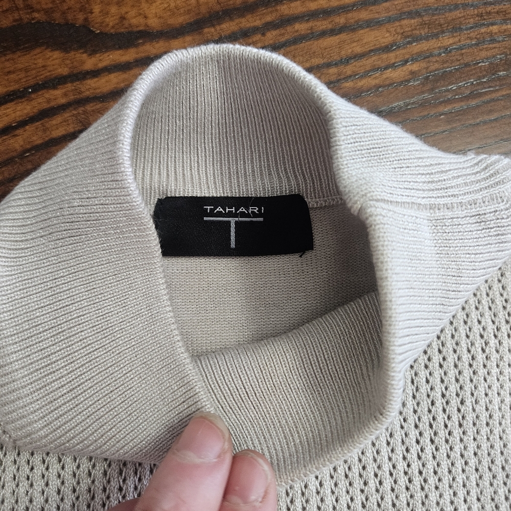 Tahari sleeveless cable knit sweater top - Picture 3 of 4